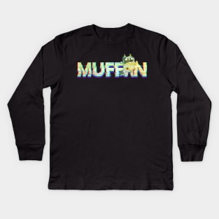 Muffin Glitch Kids Long Sleeve T-Shirt